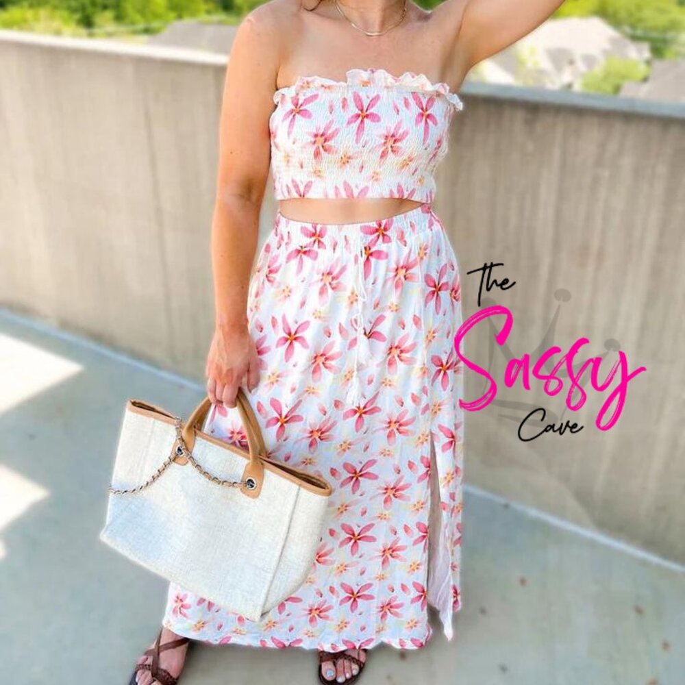 Cropped Tube Top w/ Matching Skirt